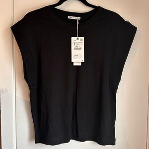Zara Quarter Sleeve Black Shirt